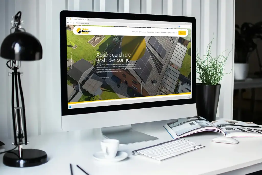 Bild einer Referenzseite "Solarkonzept Nord GmbH"